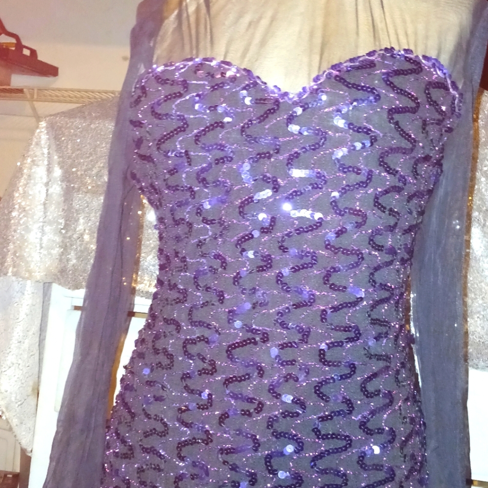 Purple Plus size vintage Dress sz xl New